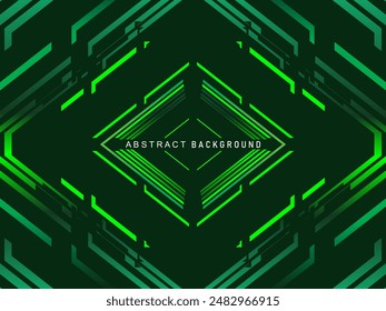 Premium background design with modern green lines pattern. Vector horizontal template for digital luxury business banner, contemporary formal invitation, luxury voucher, gift certificate, etc.