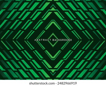 Diseño de fondo de Premium con moderno patrón de líneas verdes. Plantilla Horizontal de Vector para Anuncio de negocios de lujo digital, invitación formal contemporánea, vale de lujo, certificado de regalo, etc.