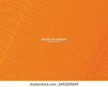 Diseño de fondo premium con motivo de lujo naranja. Plantilla horizontal vectorial, para banner de negocios de lujo digital, invitación formal contemporánea, vale de lujo, certificado de regalo, etc.	