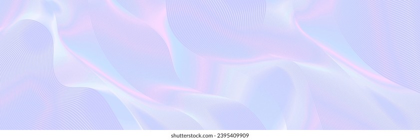 Premium background design with pastel line pattern, guilloche curves texture in luxury color. Abstract multi colored horizontal vector tech backdrop for business template, banner, prestigious voucher