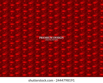 Premium background design with red luxury motif. Vector horizontal template, for digital luxury business banner, contemporary formal invitation, luxury voucher, gift certificate, etc.