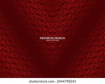 Premium background design with red luxury motif. Vector horizontal template, for digital luxury business banner, contemporary formal invitation, luxury voucher, gift certificate, etc.