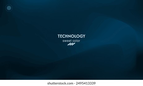 Premium background design with thin wave technology pattern, elegant dark blue color.