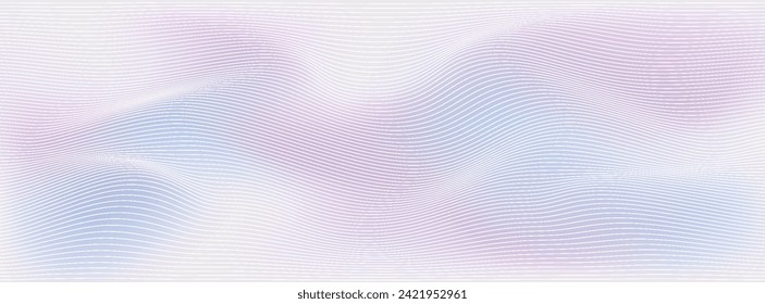 Premium background design with wavy white lines pattern (texture) in luxury pastel colors