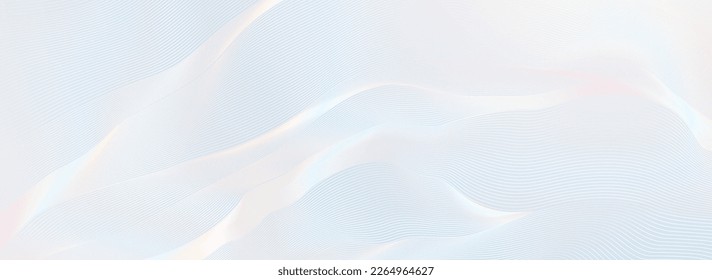 Premium background design with white line pattern (texture) in luxury pastel colour. Abstract horizontal vector template for business banner, formal backdrop, prestigious voucher, luxe invite