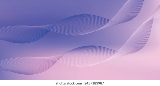 Premium background design with white line pattern (texture) in luxury pastel colour. Abstract horizontal vector template for business banner