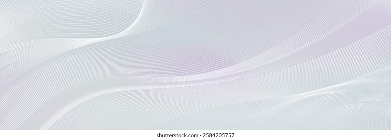 Premium background design with white line pattern (texture) in luxury pastel colour. Abstract horizontal vector template for business banner, formal backdrop, prestigious voucher,