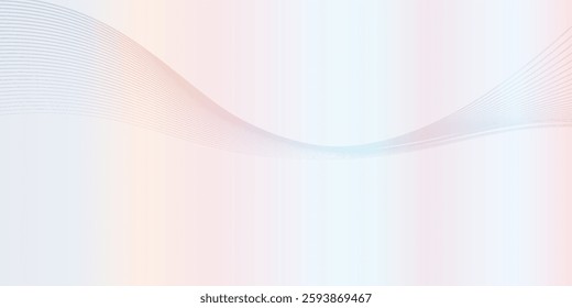 Premium background design with white line pattern (texture) in luxury pastel colour. Abstract horizontal vecto