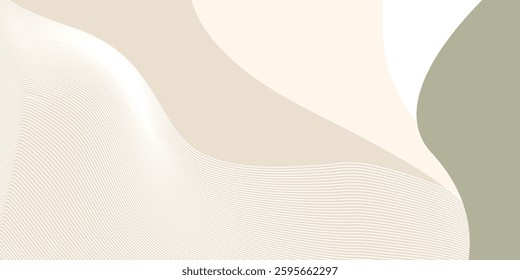 Premium background design with white line pattern (texture) in luxury pastel colour. Abstract horizontal vector template for business banner, formal backdrop, prestigious voucher, luxe invite