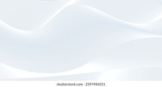 Premium background design with white line pattern (texture) in luxury pastel colour. Abstract horizontal vector template for business banner, formal backdrop,