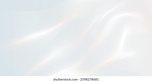 Premium background design with white line pattern (texture) in luxury pastel colour. Abstract horizontal vector template for business banner, formal backdrop,