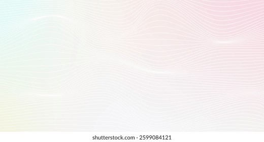 Premium background design with white line pattern (texture) in luxury pastel colour. Abstract horizontal vector template for business banner, formal backdrop, prestigious voucher, luxe invite