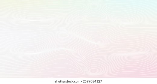 Premium background design with white line pattern (texture) in luxury pastel colour. Abstract horizontal vector template for business banner, formal backdrop, prestigious voucher, luxe invite