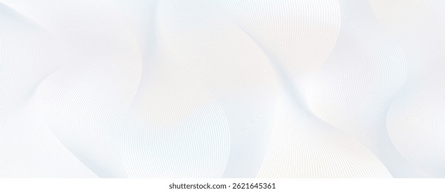 Premium background design with white line pattern in luxury pastel colour. Abstract horizontal vector template for business banner, prestigious voucher, luxe invite