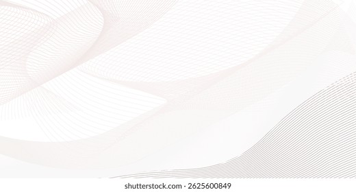 Premium background design with white line pattern (texture) in luxury pastel colour. Abstract horizontal vector template for business banner, formal backdrop, prestigious voucher, luxe invite