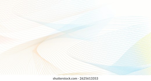 Premium background design with white line pattern (texture) in luxury pastel colour. Abstract horizontal vector template for business banner, formal backdrop, prestigious voucher, luxe invite