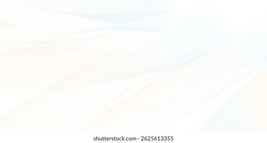 Premium background design with white line pattern (texture) in luxury pastel colour. Abstract horizontal vector template for business banner, formal backdrop, prestigious voucher, luxe invite