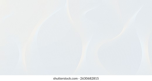 Premium background design with white line pattern (texture) in luxury pastel colour. Abstract horizontal vector template for business banner, formal backdrop, prestigious voucher, luxe invite