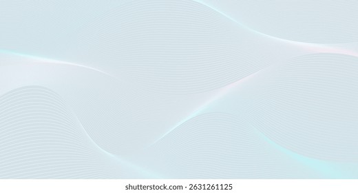 Premium background design with white line pattern (texture) in luxury pastel colour. Abstract horizontal vector template for business banner, formal backdrop, prestigious voucher, luxe invite