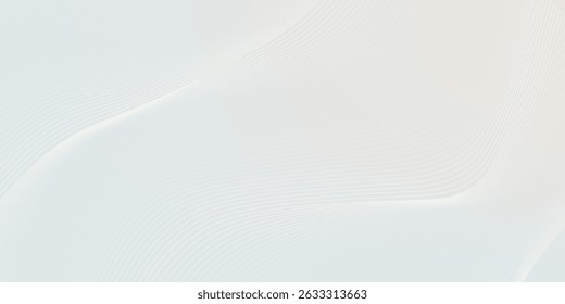 Premium background design with white line pattern (texture) in luxury pastel colour. Abstract horizontal vector template for business banner, formal backdrop,