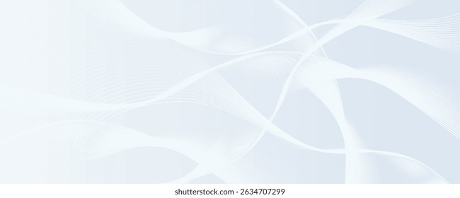 Premium background design with white line pattern (texture) in luxury pastel colour. Abstract horizontal vector template for business banner, formal backdrop, prestigious voucher, luxe invite