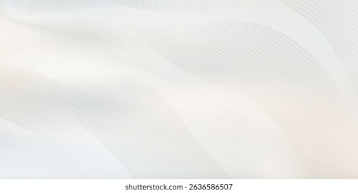 Premium background design with white line pattern (texture) in luxury pastel colour. Abstract horizontal vector template for business banner, formal backdrop,