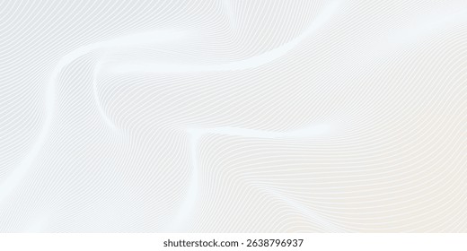Premium background design with white line pattern (texture) in luxury pastel colour. Abstract horizontal vector template for business banner, formal backdrop,