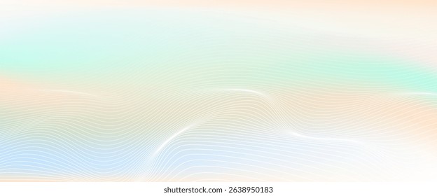 Premium background design with white line pattern (texture) in luxury pastel colour. Abstract horizontal vector template for business banner, formal backdrop, prestigious voucher, luxe invite