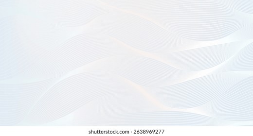 Premium background design with white line pattern (texture) in luxury pastel colour. Abstract horizontal vector template for business banner, formal backdrop, prestigious voucher, luxe invite