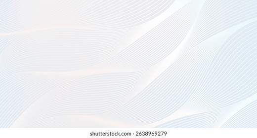Premium background design with white line pattern (texture) in luxury pastel colour. Abstract horizontal vector template for business banner, formal backdrop, prestigious voucher, luxe invite