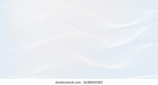 Premium background design with white line pattern (texture) in luxury pastel colour. Abstract horizontal vector template for business banner, formal backdrop, prestigious voucher, luxe invite