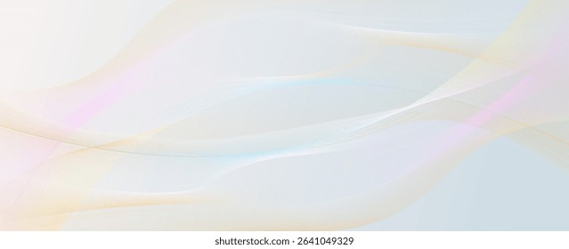Premium background design with white line pattern (texture) in luxury pastel colour. Abstract horizontal vector template for business banner, formal backdrop, prestigious voucher, luxe invite