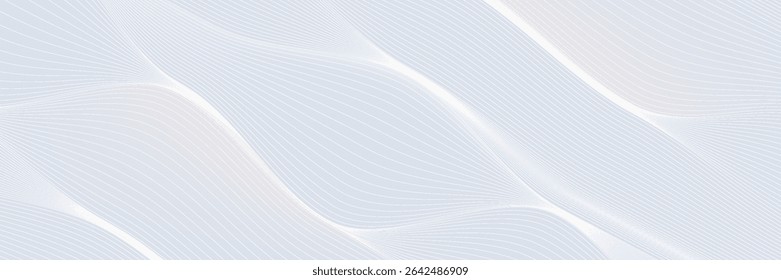 Premium background design with white line pattern (texture) in luxury pastel colour. Abstract horizontal vector template for business banner, formal backdrop, prestigious voucher, luxe invite