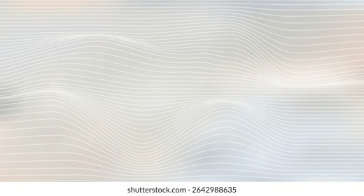 Premium background design with white line pattern (texture) in luxury pastel colour. Abstract horizontal vector template for business banner, formal backdrop,