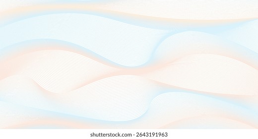 Premium background design with white line pattern (texture) in luxury pastel colour. Abstract horizontal vector template for business banner, formal backdrop, prestigious voucher, luxe invite