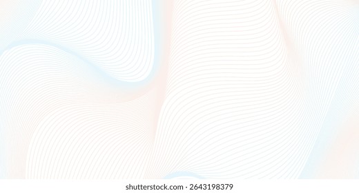 Premium background design with white line pattern (texture) in luxury pastel colour. Abstract horizontal vector template for business banner, formal backdrop, modern illustration