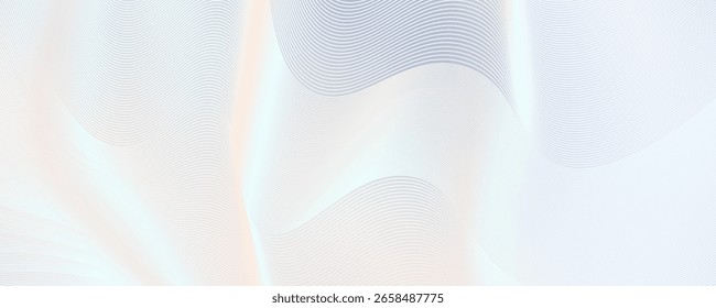 Premium-Hintergrunddesign mit weißem Linienmuster (Textur) in luxuriöser Pastellfarbe. Abstrakte horizontale Vektorvorlage für Business-Banner, formale Kulisse, prestigeträchtiger Gutschein, luxe invite