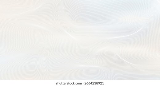 Premium-Hintergrunddesign mit weißem Linienmuster (Textur) in luxuriöser Pastellfarbe. Abstrakte horizontale Vektorvorlage. modern