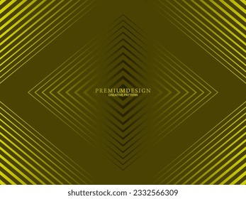 Diseño de fondo premium con motivos de lujo amarillo. Plantilla horizontal vectorial, para banners digitales lux business, invitaciones formales contemporáneas, vales de lujo, certificados de regalo, etc.