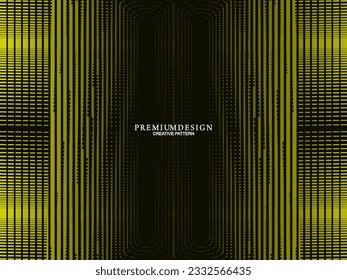 Diseño de fondo premium con motivos de lujo amarillo. Plantilla horizontal vectorial, para banners digitales lux business, invitaciones formales contemporáneas, vales de lujo, certificados de regalo, etc.