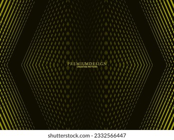 Diseño de fondo premium con motivos de lujo amarillo. Plantilla horizontal vectorial, para banners digitales lux business, invitaciones formales contemporáneas, vales de lujo, certificados de regalo, etc.