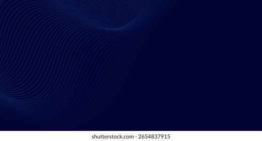 Fondo de Premium con patrón diagonal de líneas azul oscuro. Plantilla Horizontal de Vector para invitación formal contemporánea, certificado de regalo prestigioso, Anuncio de negocios de lujo digital, cupón de lujo.