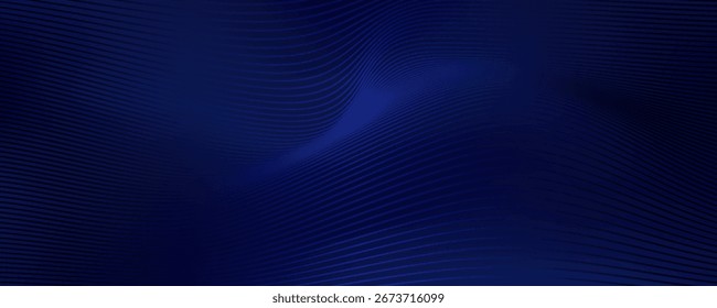 Premium background with diagonal dark blue lines pattern. Vector horizontal template for contemporary formal invitation, prestigious gift certificate, digital luxury business banner,