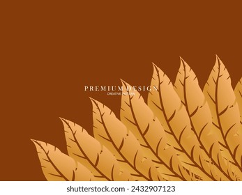 Premium background with feather pattern. Abstract dynamic composition. Modern vector feather illustration.	