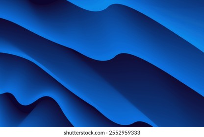 Recursos de fundo premium fluindo ondas azuis criando um design dinâmico e abstrato.