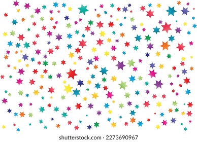 Premium background of multicolor stars on white background