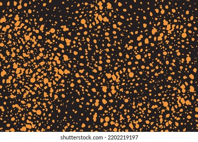 Fondo premium de los puntos anaranjados sobre fondo negro