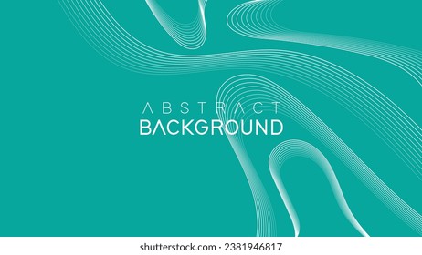 Premium background wave line isolated green background. Modern futuristic graphic design element. 