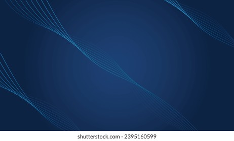 Premium background wave line isolated dark blue background. Modern futuristic graphic design element suitable for presentation background