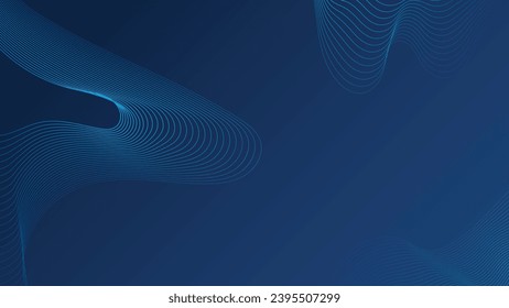 Línea de onda de fondo premium aislado fondo azul oscuro. Moderno elemento de diseño gráfico futurista adecuado para el fondo de la presentación, nuevo año de fondo